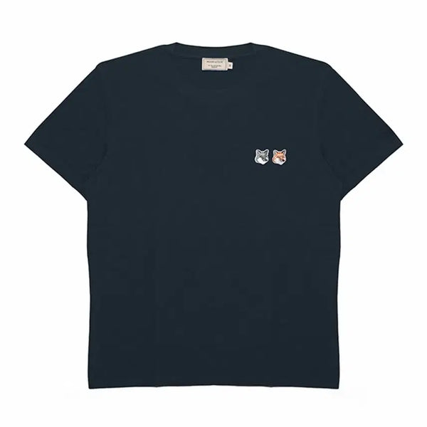 [BUNJANG] Maison Kitsuné Double Fox Head Patch Short Sleeve T-Shirt Charcoal XL / 메종키츠네 더블 폭스 헤드 패치 반팔 티셔츠 차콜 XL