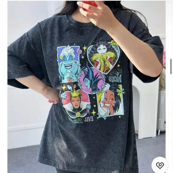 [BUNJANG] Disney Villains Oversized T-Shirt / 디즈니 빌런 오버핏반팔