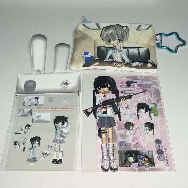 [BUNJANG] Koo Kyung Min Pouch & Stickers / koogyeongmin 구경민 파우치 구경민 스티커
