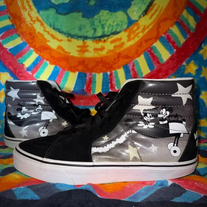 [BUNJANG] Vans x Disney 90th Anniversary Mickey Mouse Plane Crazy Sk8-Hi Sneakers / 90주년 반스 x 디즈니 미키마우스 Plane Crazy Sk8-Hi
