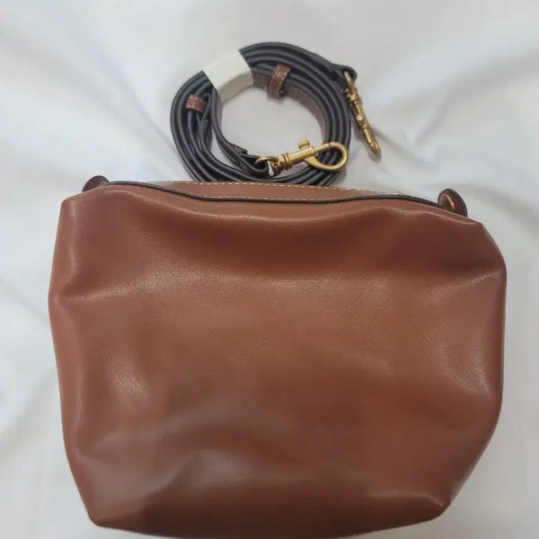 [BUNJANG] ZARA Brown Leather Shoulder Bag / 자라 ZARA 브라운 가죽 숄더백 새상품