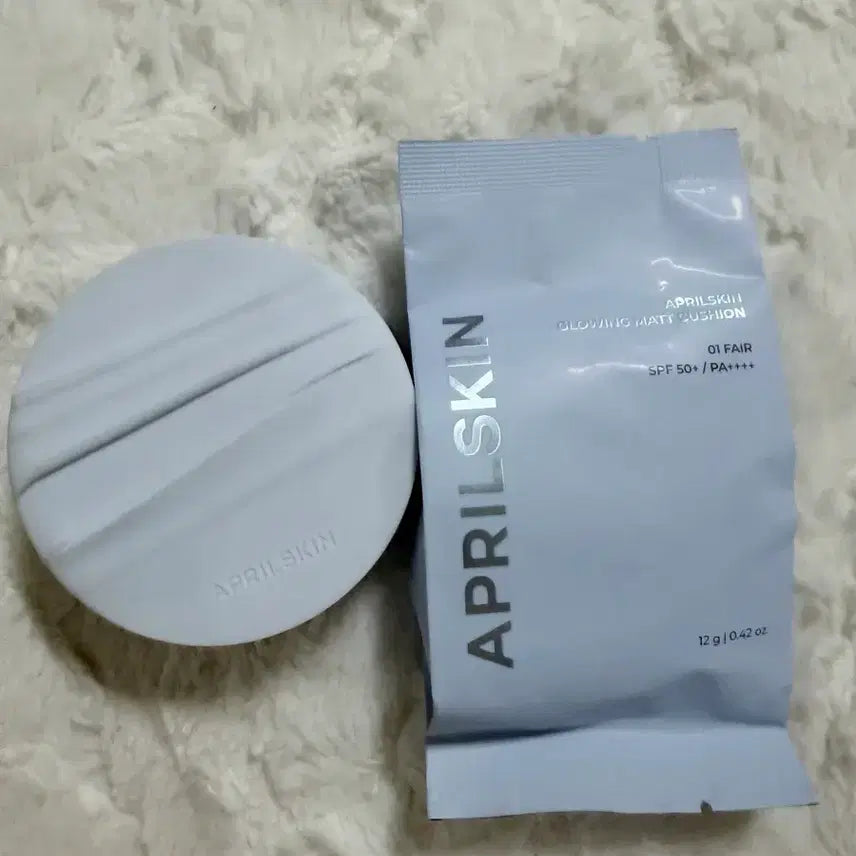 [BUNJANG] Aprilskin Glowing Matte Cushion 01 Fair + Refill / 에이프릴스킨 글로잉 매트 쿠션 01 페어 + 리필