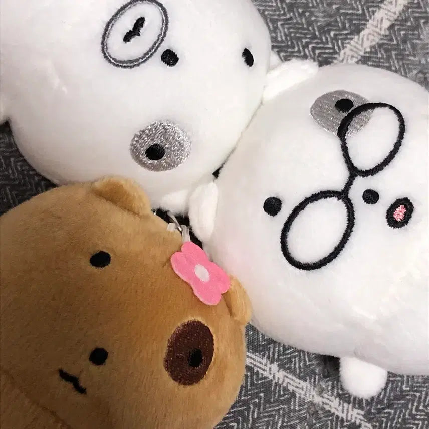 [BUNJANG] Eye Daze Cat Plushie Keychain Set (3 Types) / 눈멍냥이 인형키링 3종세트(체력고갈/태닝/안경잽이)