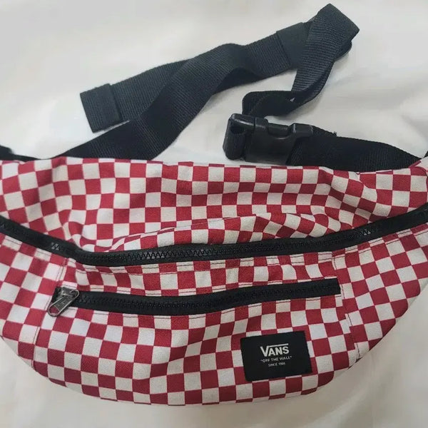 [BUNJANG] Vans Check Hip Pack Red / 반스 체크 힙색 레드