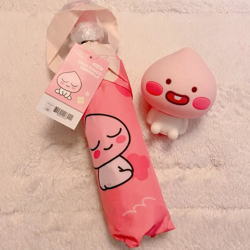 [BUNJANG] Kakao Friends Apeach 3-Section Automatic Umbrella / 새상품))카카오프렌즈 어피치 3단자동우산