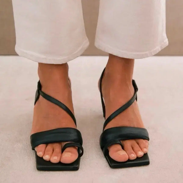 [BUNJANG] ALOHAS Leather Slingback Sandals Black / ALOHAS 가죽 블랙 샌들 슬링백 245 250 / 헤레우 르메르 비이