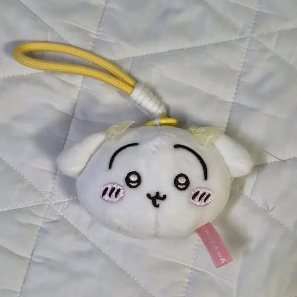 [BUNJANG] Chiikawa Usagi Lop-Ear Face Plush Keychain / 먼작귀 치이카와 롭이어 우사기 얼굴 인형 키링 새상품