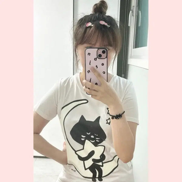 [BUNJANG] Nenet Short Sleeve T-Shirt / 네넷 네넷냐 nenet 반팔 급처분