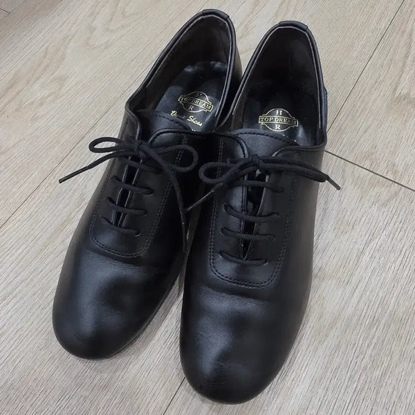 [BUNJANG] Top Dream Natural Leather Dance Shoes Black 240mm / 탑드림 천연가죽 댄스화 블랙 240mm