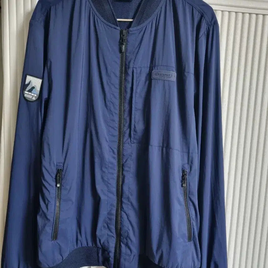 [BUNJANG] Discovery Men's Navy Blouson Windbreaker Jacket Size 95 / 디스커버리 남성 블루종 바람막이 자켓 네이비 사이즈95