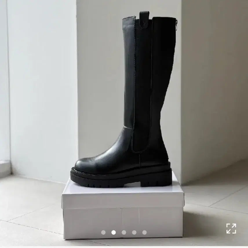 [BUNJANG] Chelsea Long Boots - Black, 5cm Heel / 첼시 롱부츠 블랙 5cm