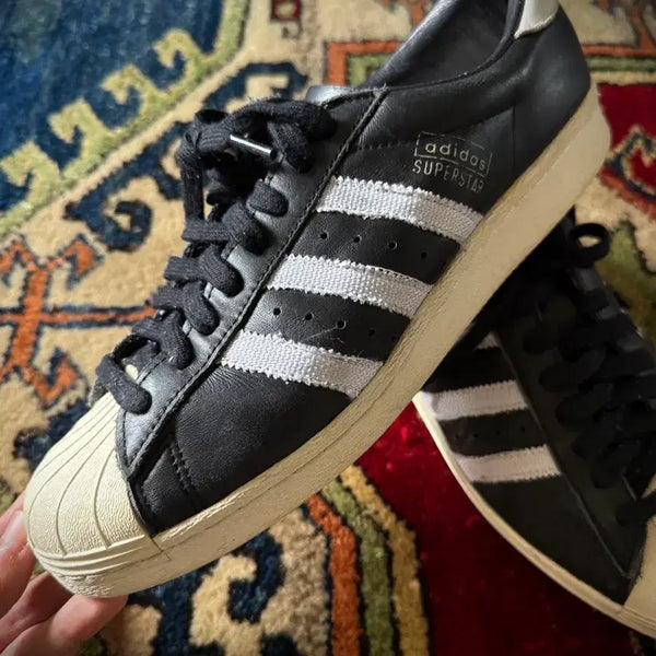 [BUNJANG] Adidas Originals Superstar Black Leather 275 / Adidas OG black leather Superstar