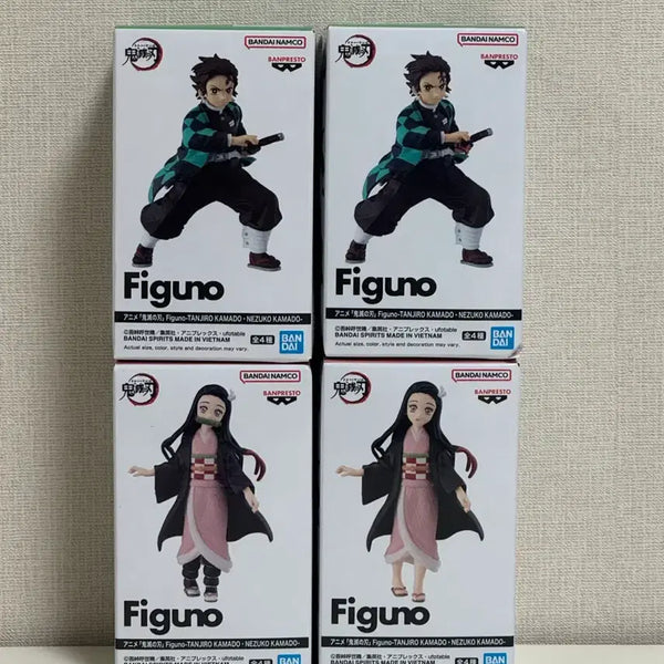 [BUNJANG] Demon Slayer: Kimetsu no Yaiba FiguRe:ZERO Tanjiro & Nezuko Figures (Set of 4, Sealed) / (미개봉,4종일괄)귀멸의 칼날 figuno 피그노 탄지로 네즈코 피규어