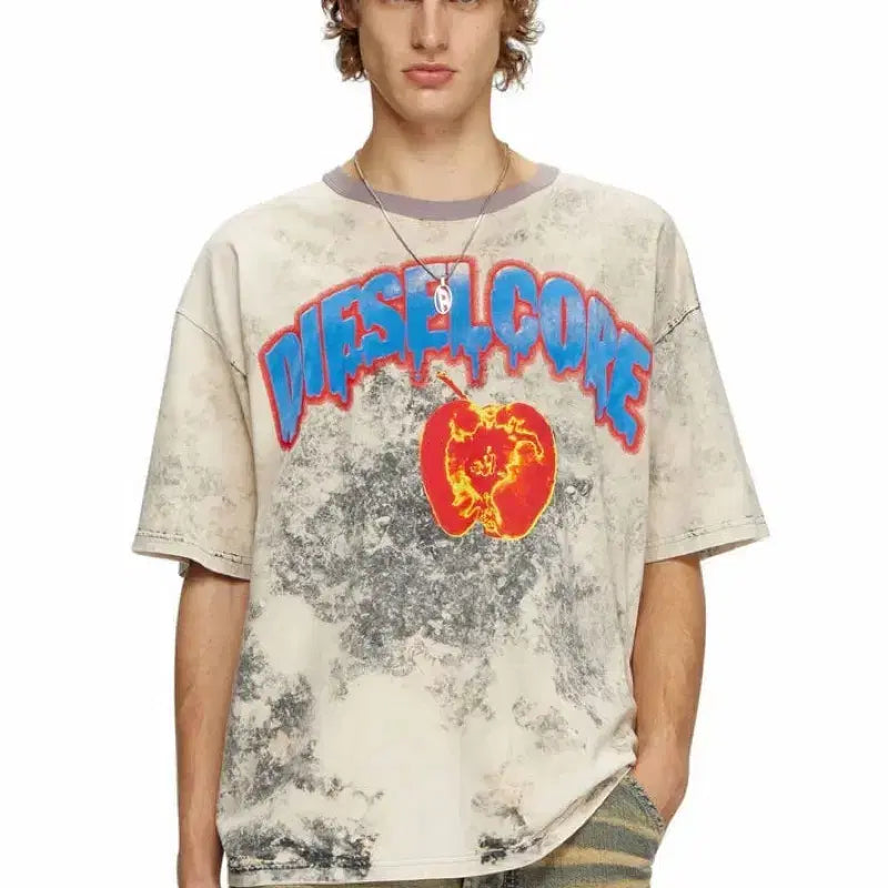 [BUNJANG] Diesel Washed Oversized T-Shirt XL / 디젤 워시드 오버사이즈 반팔 티셔츠 XL