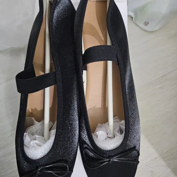 [BUNJANG] Mumu Flat Shoes - Black (245/250) / 새상품 무무 플랫슈즈 블랙 245, 250 선택