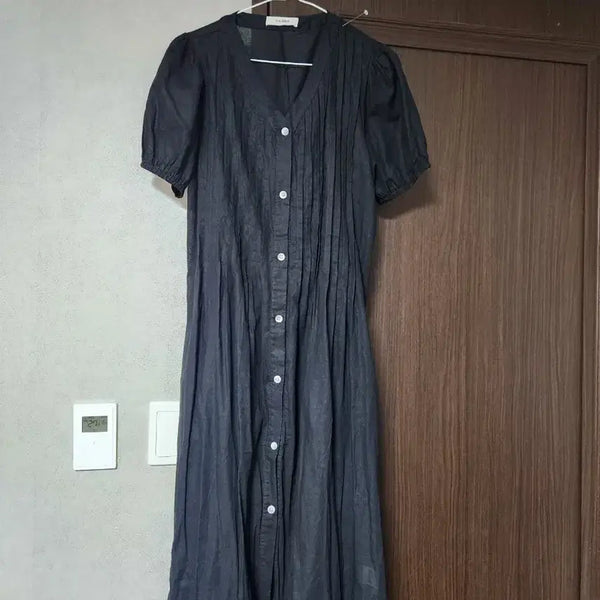 [BUNJANG] Solid Color Short Sleeve Dress / 단색 반팔  원피스