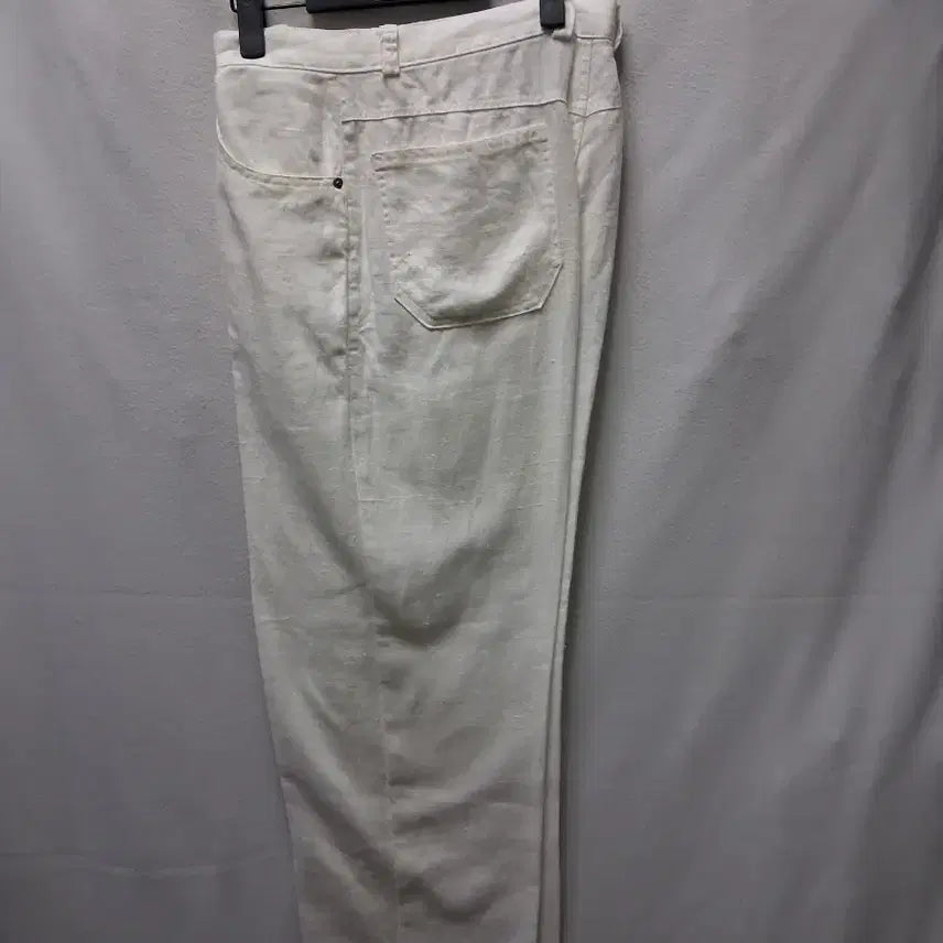 [BUNJANG] White Ramie Blend Cotton Slacks Size 36 / 흰색 마혼방 면바지 36사이즈