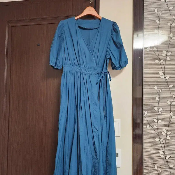 [BUNJANG] Wrap Dress Blue / 랩 원피스 블루