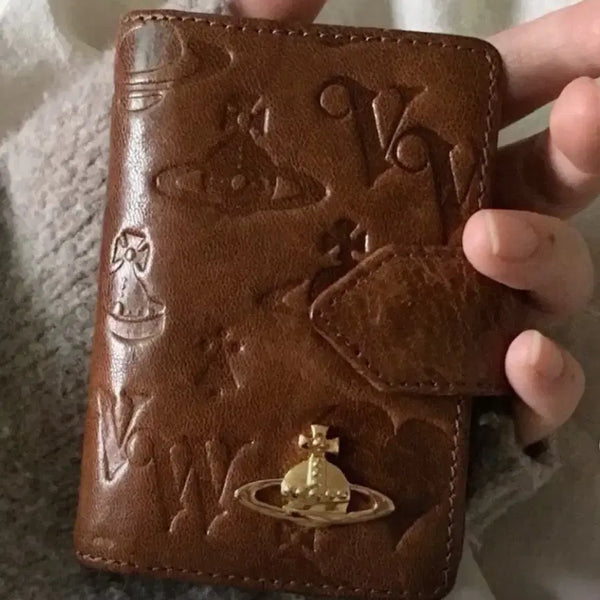 [BUNJANG] Vivienne Westwood Brown Embossed Wallet / 구함) 비비안웨스트우드 갈색 엠보 지갑