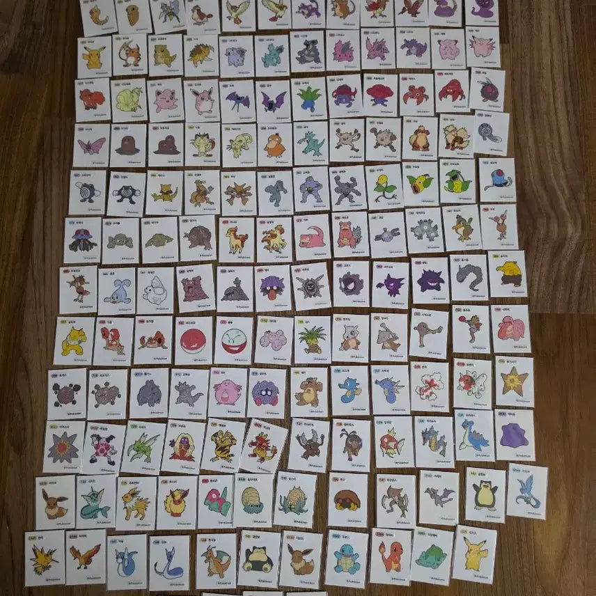 [BUNJANG] Pokemon Stickers (1st & 2nd Gen) - Full Set (275 pcs) / 포켓몬 띠부씰 1세대159종 2세대116 전종 275장 일괄판매합니다