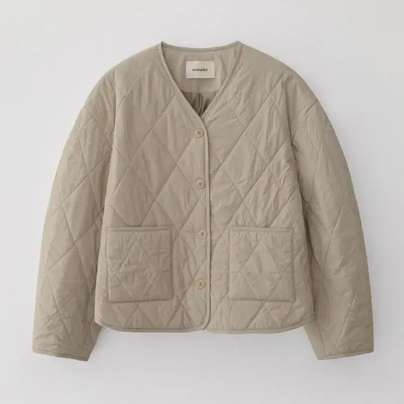 [BUNJANG] Nomellit Emma Quilted Jacket Beige / 노멜렛 엠마 퀄티드 자켓 베이지 새상품