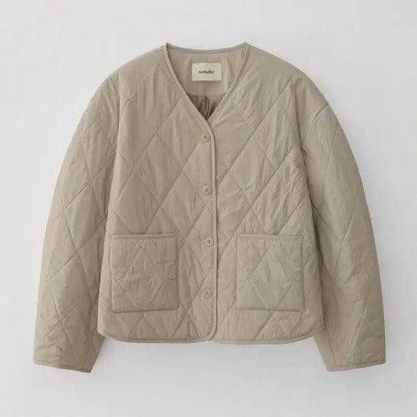[BUNJANG] Nomellit Emma Quilted Jacket Beige / 노멜렛 엠마 퀄티드 자켓 베이지 새상품