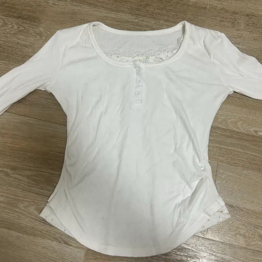 [BUNJANG] Henley Neck Long Sleeve Shirt / 헨리넥 긴팔