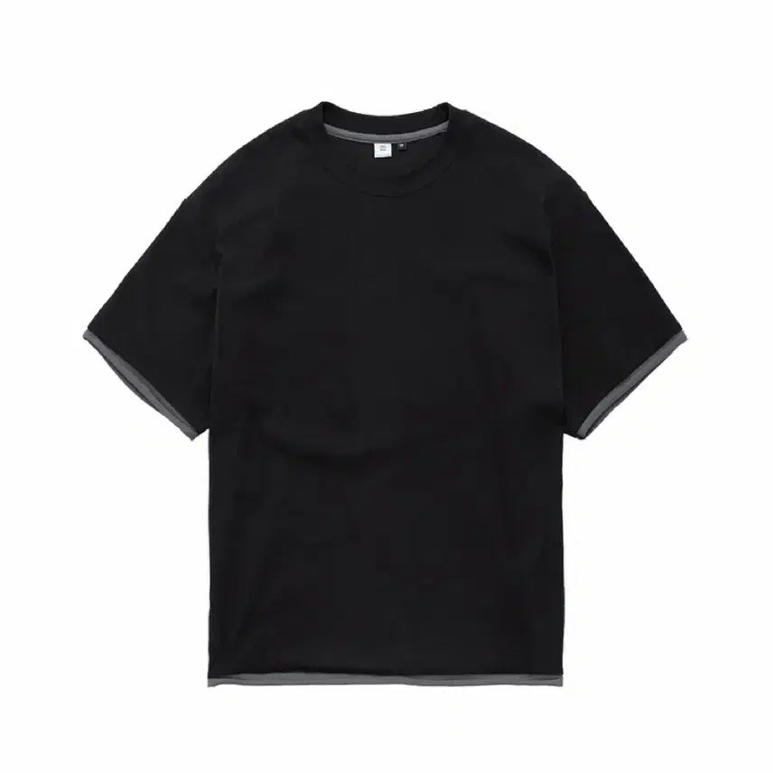 [BUNJANG] Polierter Ripped Layered Crop Tee Black / [4] 폴리테루 리브드 레이어드크롭티 블랙
