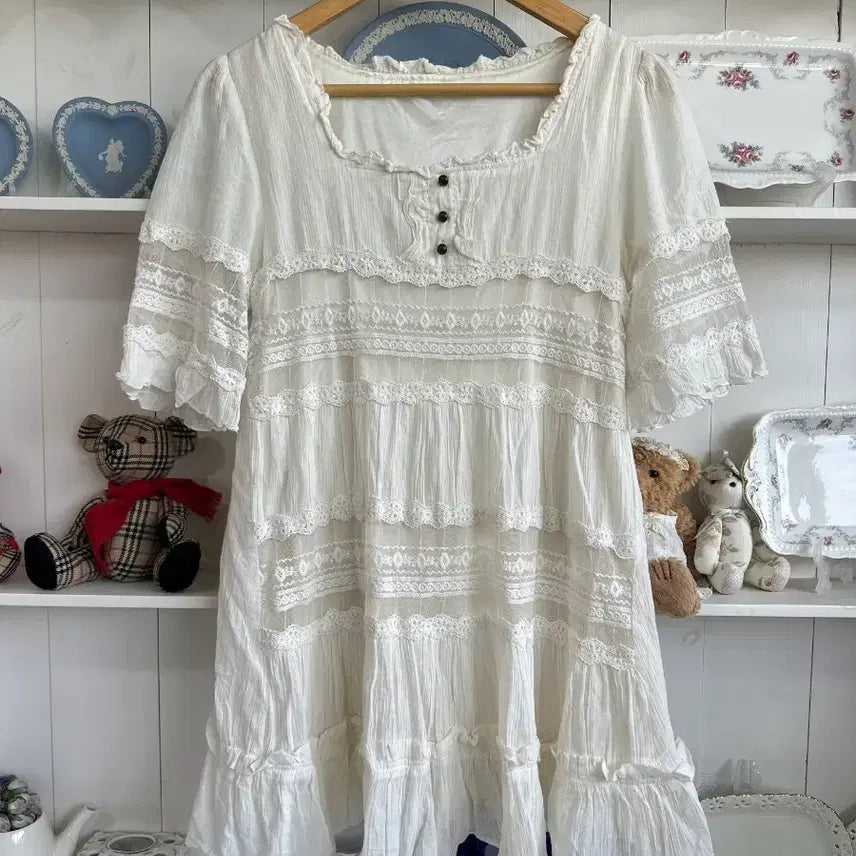 [BUNJANG] axes femme Cotton Lace Mori Girl Dress / axes femme(엑시즈팜) 코튼 레이스 모리걸 원피스