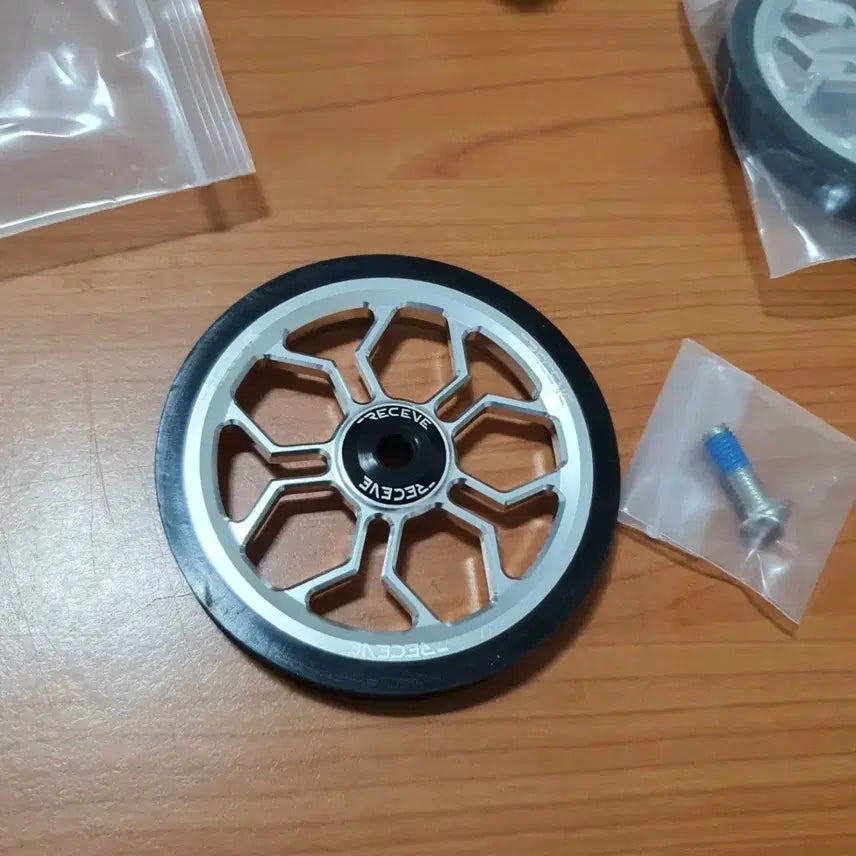 [BUNJANG] RECENE 80mm Silver Aluminum Wheel Pair / RECENE 80MM 실버 알루미늄 휠 한 쌍