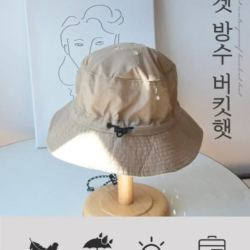 [BUNJANG] Pocket Waterproof Bucket Hat / 포켓 방수 버킷햇