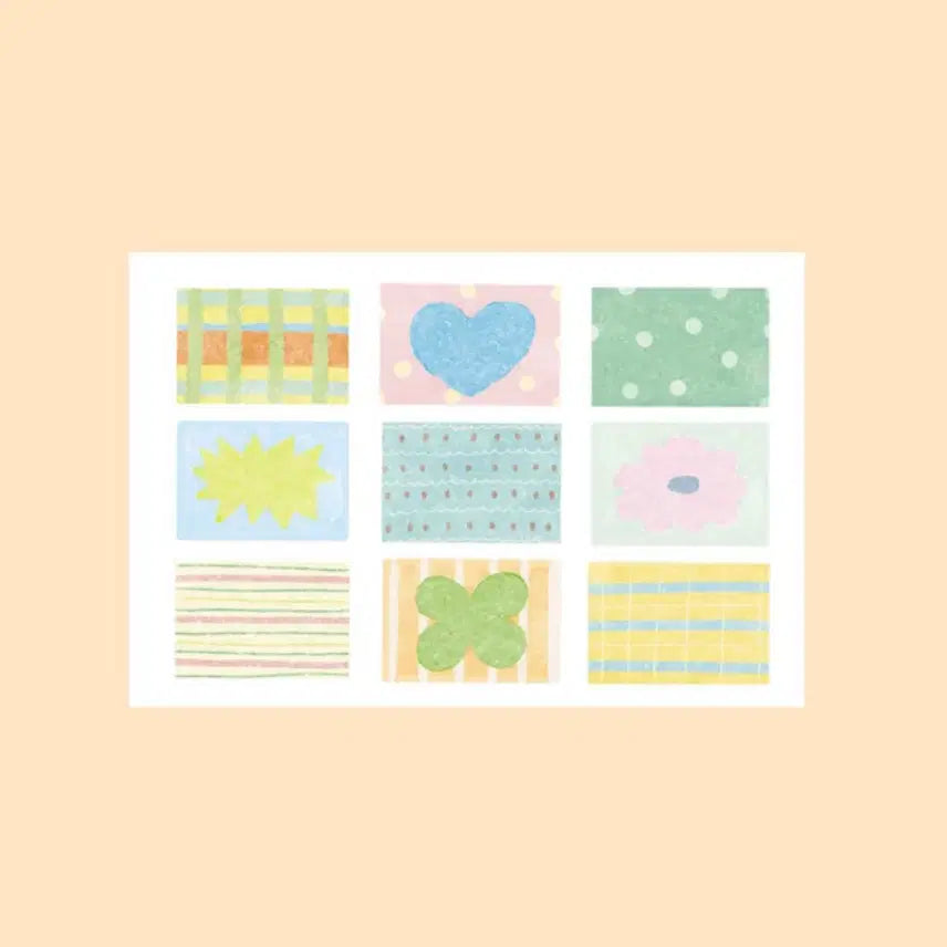 [BUNJANG] Japajum Pattern Memo - Kiss Cut Stickers / [자파점] 패턴 메모 모조지 키스컷