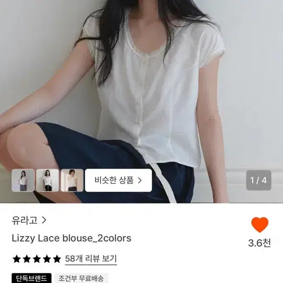 [BUNJANG] URAGO Lizzy Lace Blouse / 유라고 레이스 블라우스 Lizzy Lace 블라우스