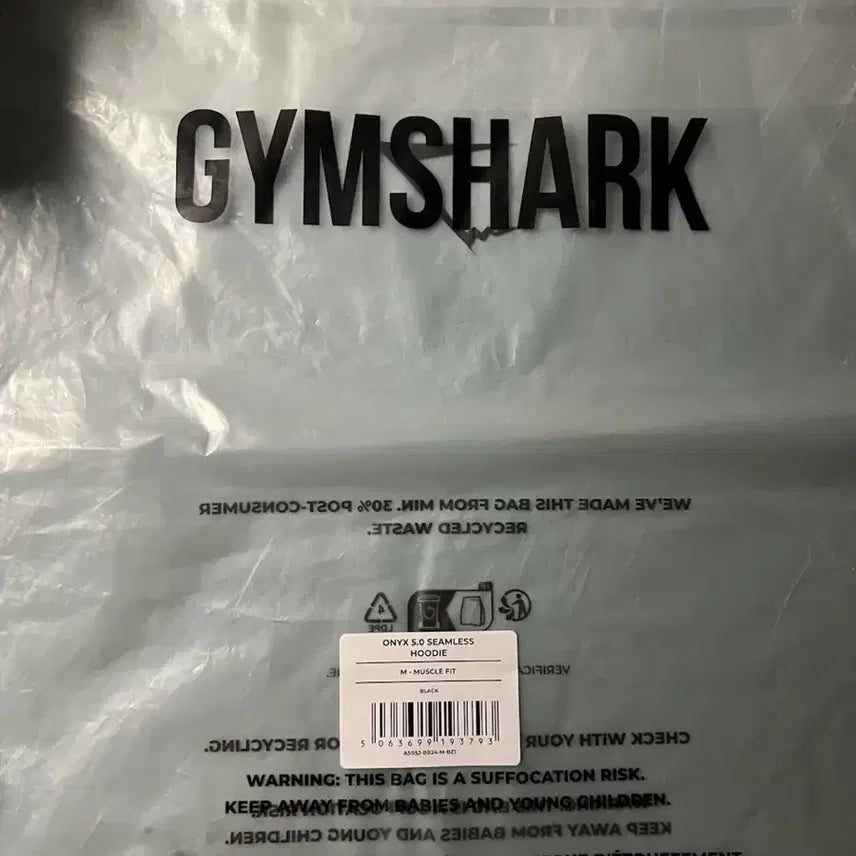 [BUNJANG] Jimshark Onyx 5.0 Hooded Zip-Up Black Blue Logo M / 짐샥 오닉스 5.0 후드집업 블랙 블루로고 M 새상품