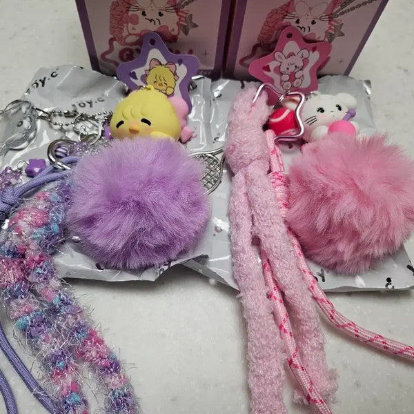[BUNJANG] Miko Character "Puff" and "Mousse" Bell Keyring Bundle Set / 미코 방울 키링 2개 일괄 (퍼프,무스)
