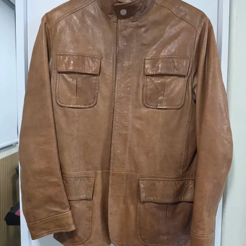 [BUNJANG] Trussardi Leather Jacket Brown / 이테리 트루사르디 trussardi 가죽자켓