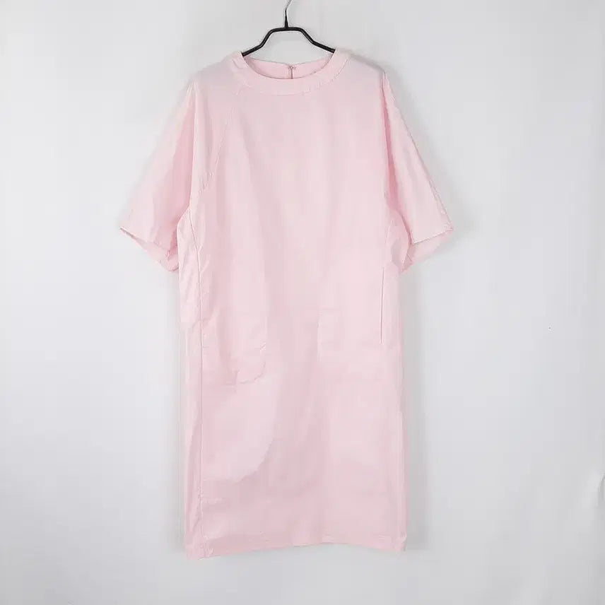 [BUNJANG] Pink Stitch Pocket Dress / 핑크 스티치 포켓 원피스