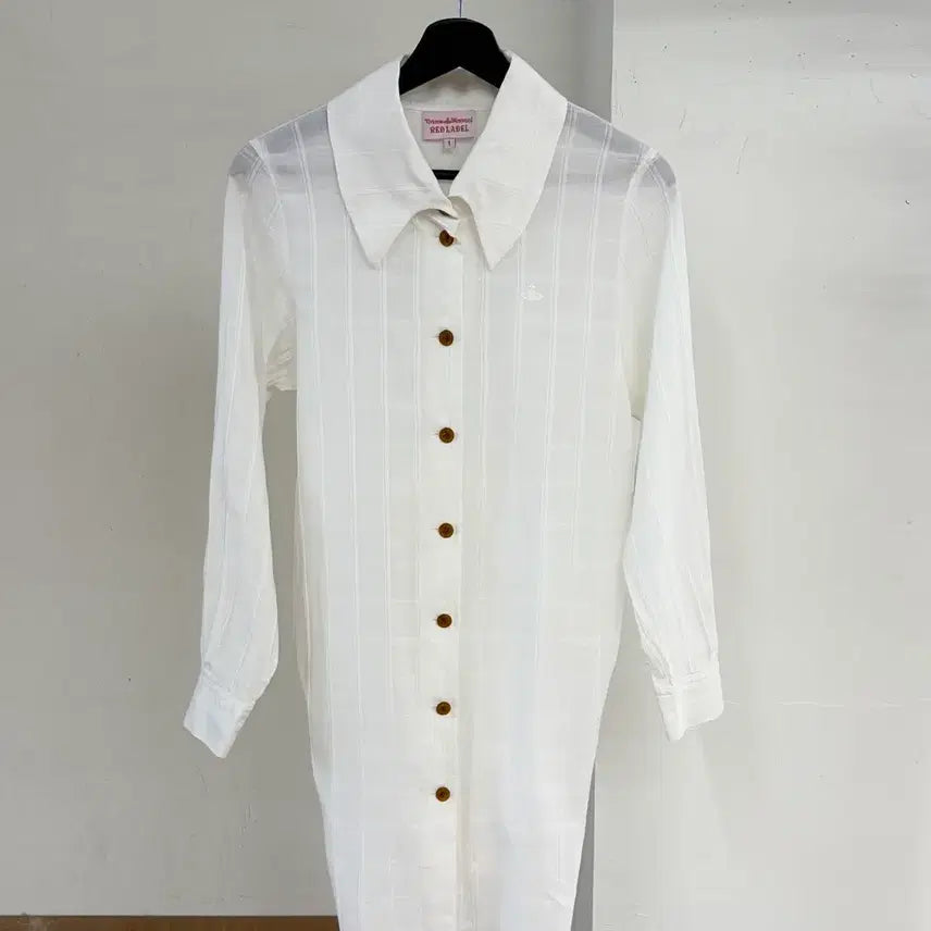 [BUNJANG] Vivienne Westwood Red Label White Long Shirt Dress / 비비안 웨스트우드 레드라벨 화이트 롱 셔츠 원피스