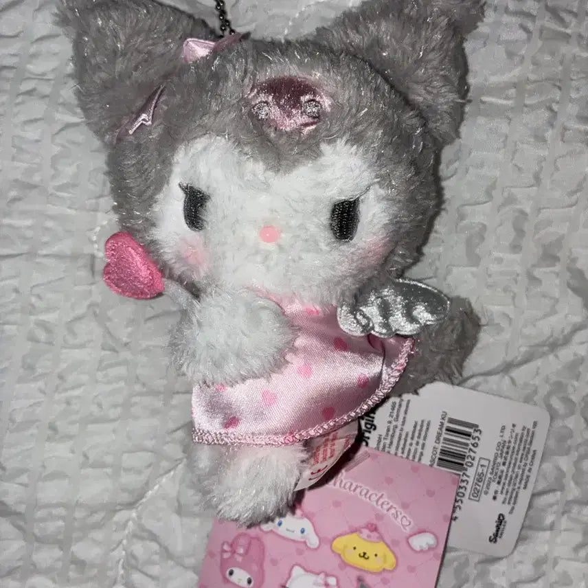 [BUNJANG] Sanrio Kuromi Angel Mascot Doll Keychain / 산리오 쿠로미 엔젤 마스코트 인형 키링