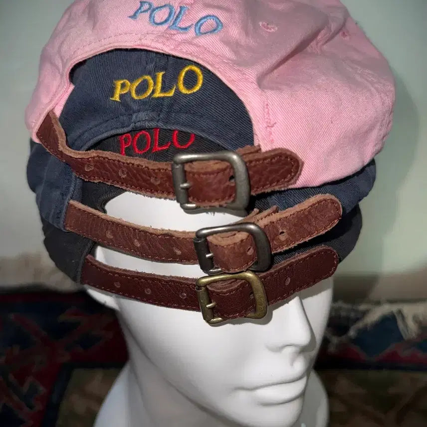 [BUNJANG] 90s Polo Ralph Lauren Leather Strap Ball Cap / 90s 폴로 랄프로렌 레더 스트랩 볼캡 (3 color)