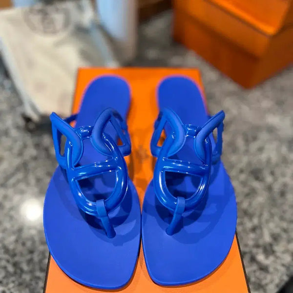 [BUNJANG] Hermes Egerie Blue Sandals Size 37 / [정품/새제품] Hermes Egerie 에르메스 에제리 샌달 Size
