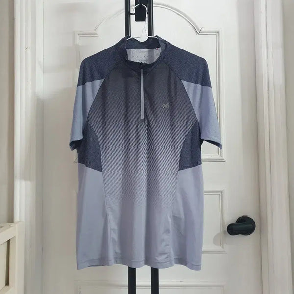 [BUNJANG] Millet Men's Functional Half-Zip Pullover L (100) - Gray / 밀레 남자 기능성 반집업 L 100 그레이
