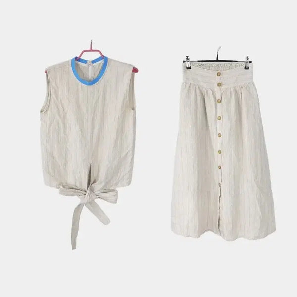 [BUNJANG] Fav Linen Setup Set / fav 여성 린넨 셋업