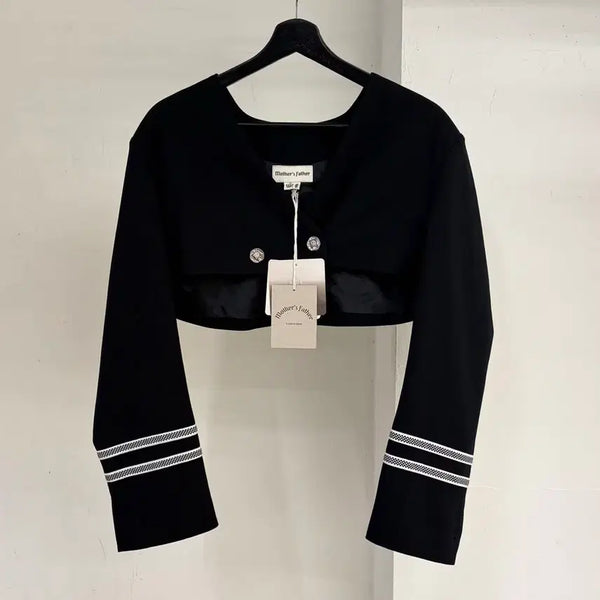 [BUNJANG] Mother's Father Black Cropped Jacket / 마더스 파더 블랙 크롭 자켓