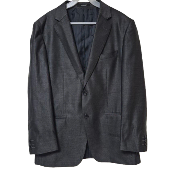 [BUNJANG] Trugen Silk Wool Deep Grey Two-Button Blazer Jacket 97 / 트루젠 실크 모 딥그레이 정품 남자 춘추용 남성투버튼정장자켓97