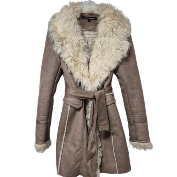 [BUNJANG] GGPX New York Genuine Sheepskin Belted Zip-Up Shearling Jacket Jumper (Size 85) / GGPX뉴욕 정품 양털 여자 겨울용 여성 벨티드집업무스탕자켓점퍼85