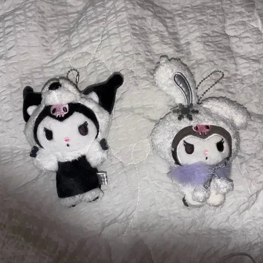 [BUNJANG] Kuromi Snow Flower Mascot Plush Keychain Bundle / 쿠로미 마스코트 눈꽃 인형 키링 일괄