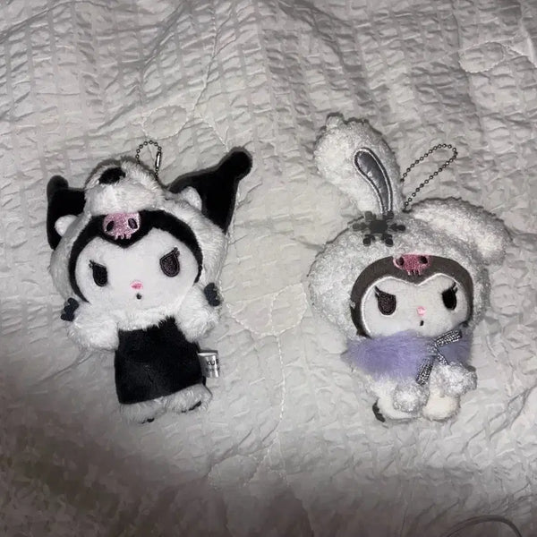 [BUNJANG] Kuromi Snow Flower Mascot Plush Keychain Bundle / 쿠로미 마스코트 눈꽃 인형 키링 일괄