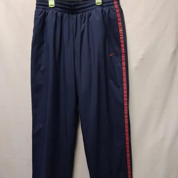 [BUNJANG] Nike Training Pants Navy with Red Stripe, Size 95 / 나이키 트레이닝 바지 네이비 레드 라인95