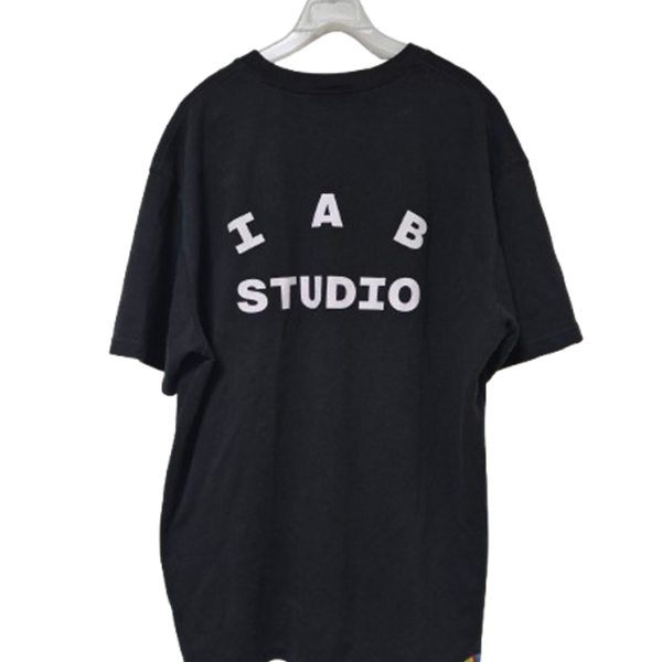 [BUNJANG] IAB Studio Round Neck Short Sleeve T-Shirt XL Black / 아이앱스튜디오 정품 남자 여름용 남성 라운드넥 반팔티셔츠XL